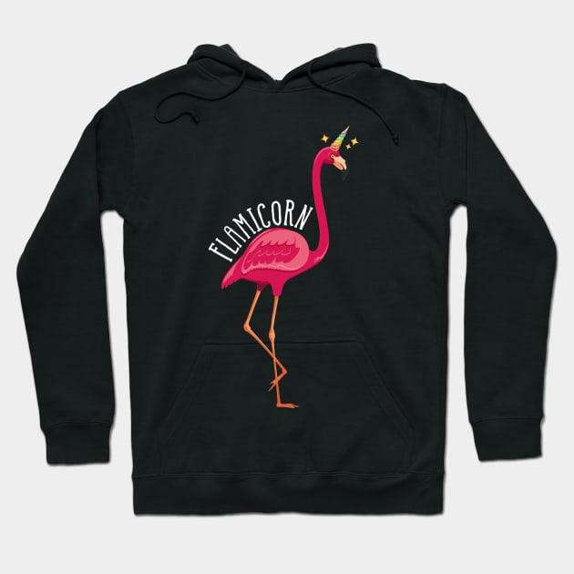 Flamicorn Flamingo And Unicorn Hoodie by LotusTee